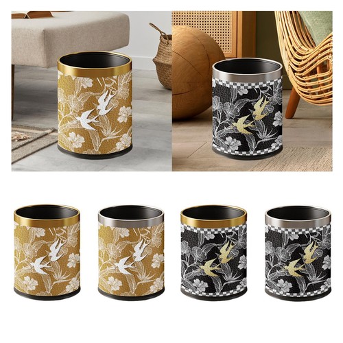 Trash can waste bin leather - can,