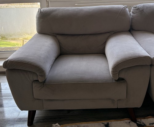 Dfs grey velvet armchair - dfs,