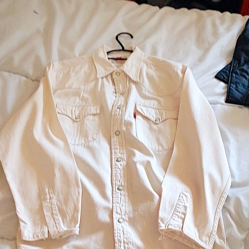 Levi men white denim - men's,