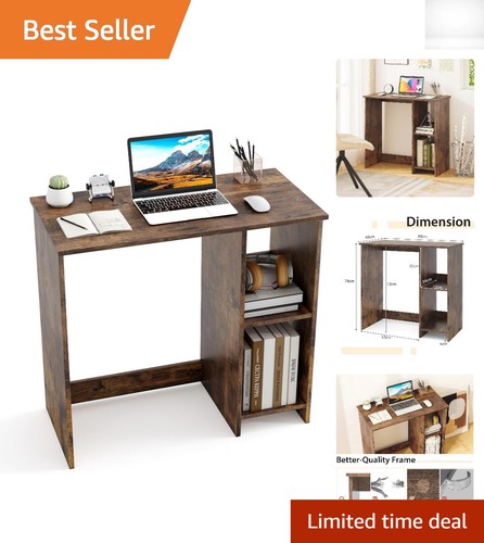 Compact brown computer study - brown,