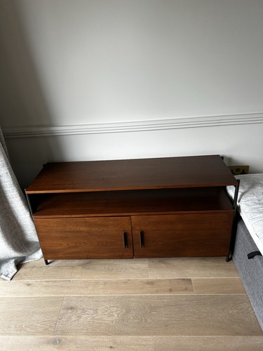 Dark brown wood stand - dark,