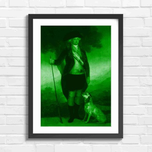 Noble hunter with - gun, dog