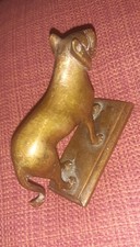 Bronze panther sculpture