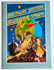 BOB DYLAN & CARLOS SANTANA 1984 EUROPE TOUR PROGRAMME / PROGRAM CONCERT BOOK