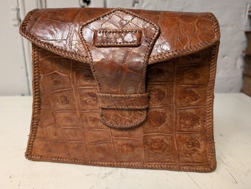 Vintage large crocodile skin - vintage,