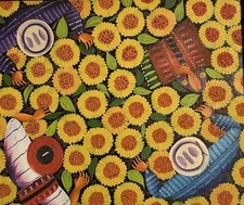 Vintage Oil Painting Guatamalan Art SunFlower Picking Framed On Canvas
