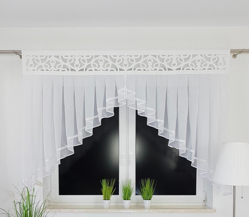 Elegant white voile - voile, curtain
