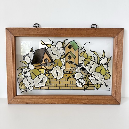 Stained glass style birdhouse - glass,