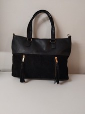Black Shoulder Bag with Snake