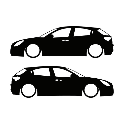 Set car decal stickers - 2,