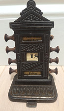 Antique Cast Iron Perpetual Desk Calendar Wood Handles