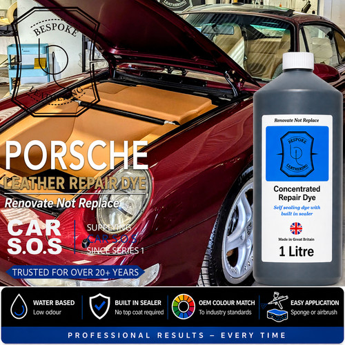 Porsche car leather seat - porsche, dye