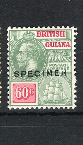 British guiana kgv 1913 60c - british, 1913-21