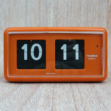 TWEMCO Rectangular Style Retro Bedroom Desktop Flip Clock QT30 Orange - GQT30O