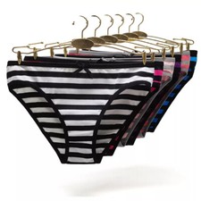 6 Pack Womens Cotton Underwear Striped Ladies Sexy Briefs Panties Knickers