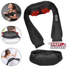 Electric Shiatsu Back Neck Shoulder Massager 3D Heat Kneading Body Massager NEW、