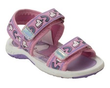 GIRLS PINK UNICORN RAINBOW CASUAL SPORTS SUMMER BEACH SANDALS UK SIZE 6-12