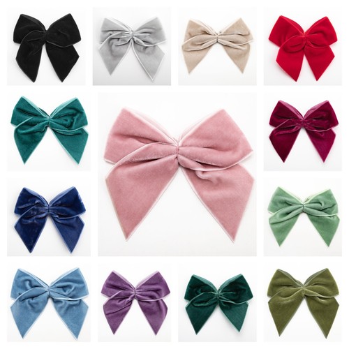 Large velvet bows 10cm - bows, wide