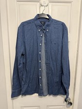 Hackett Denim Shirt Slim Fit Shirt Size XL