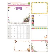 2026 Memo Calendar Wipe Off Board & Pen Family Organiser Hanging Wall Planner
