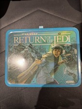 Return Of The Jedi Vintage Lunch Box Includes Thermos and inside slip