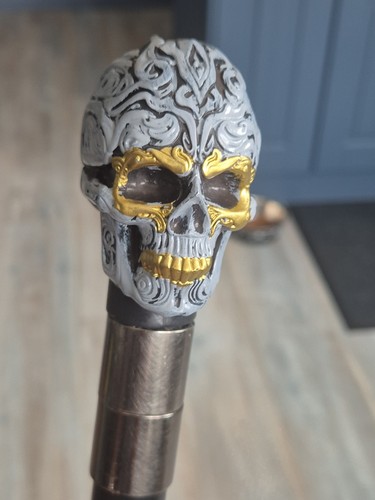 Steampunk gothic resin skull - resin,