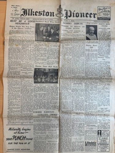 Ilkeston pioneer newspaper - ilkeston,