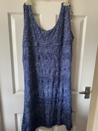 Ladies blue dress size with - dress, xl