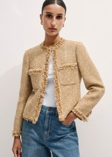 ME+EM Metallic Gold Tweed