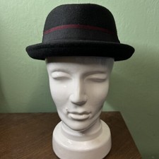 Goorin Bros Slick Carter Fedora 100% Wool Size Black Hat Medium Black Pork Pie