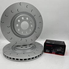 Seat Leon Cupra R MK1 Front Brake Discs C Hook Pair with Brembo Pads - 323mm