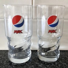 2x Pepsi Max Glass 12oz 350ml