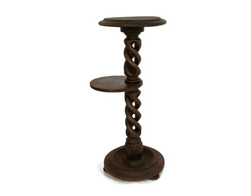 Open barley twist carved