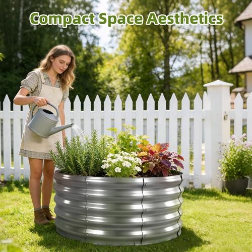Metal raised vegetable planter - metal,