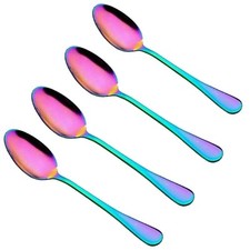 4pcs Teaspoon Rainbow Coffee