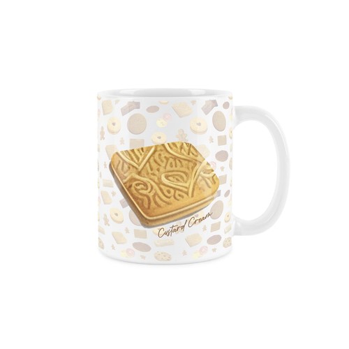 Custard cream mug novelty - cream,