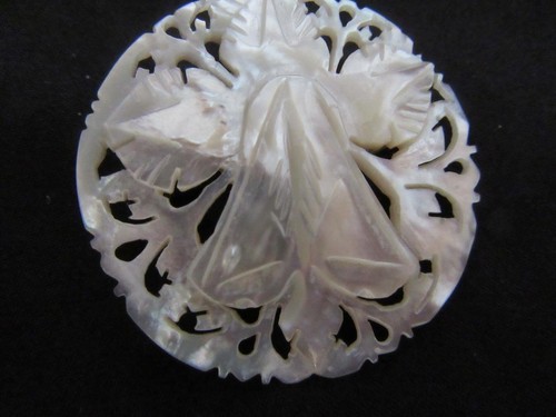 Vintage carved mother pearl - vintage,