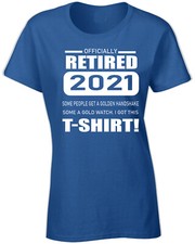 Women's Retirement T-Shirt Gift Leaving Present Men's Women's Officially Funny 