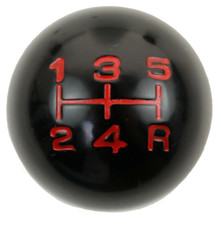 black R1 round gear shift knob 5 speed red for ford 10mm