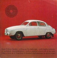 Saab 96 2-Stroke Saloon 1965-1966 UK Market Single Sheet Sales Brochure
