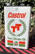 Castrol Super TT IOM Race 2 Stroke Oil Can Motorcycle Motorbike 5 Litre Vintage