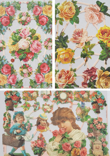 Vintage style paper scraps - vintage,