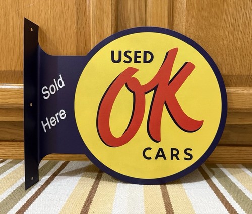 Used cars metal flange sign - used,