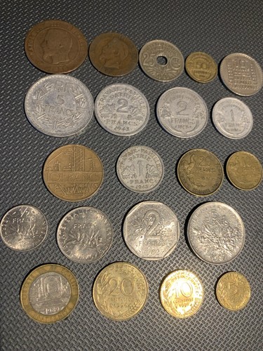 French coins 21pcs different - coins,