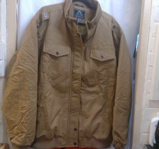 BNWOT Mens faux fur lined coat SIZE 50/52 COLOUR BROWN - CG A02