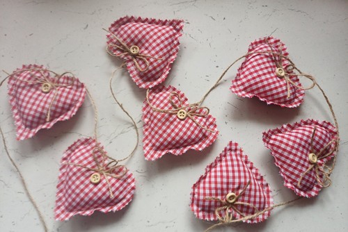 Handmade red gingham - ❤️🤍handmade,red,