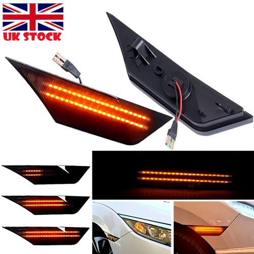 Black smoked side indicator - 2x,
