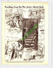 Mr C M Sheldon War Artist Dug-Outs Trenches World War One WW1 - 1918 Cutting  