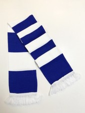 Jacquard Knitted Bar,Fan, Football, Supporter, Blue White Bar Scarf-Birmingham