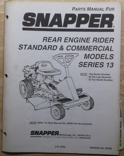 Snapper series rear - series,